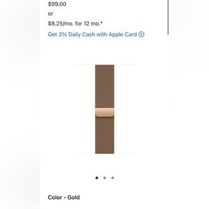 Apple Watch Band - Gold Milanese Loop (41 mm)